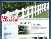 Tablet Screenshot of andersonfence.net